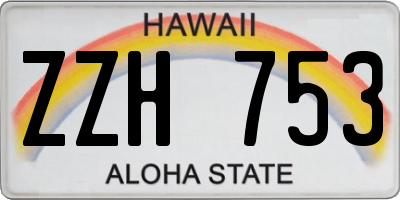HI license plate ZZH753