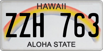 HI license plate ZZH763