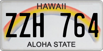 HI license plate ZZH764