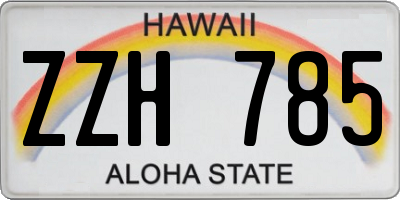 HI license plate ZZH785