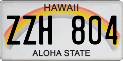HI license plate ZZH804