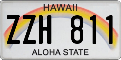 HI license plate ZZH811