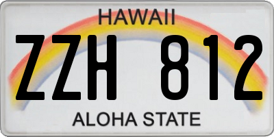 HI license plate ZZH812