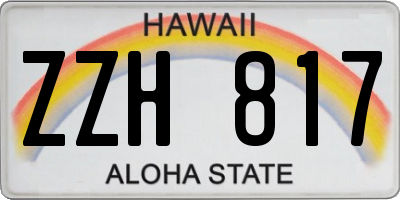 HI license plate ZZH817