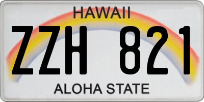 HI license plate ZZH821