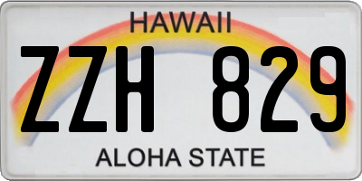 HI license plate ZZH829