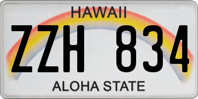 HI license plate ZZH834