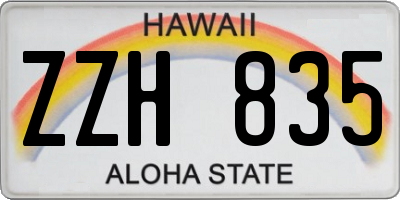 HI license plate ZZH835