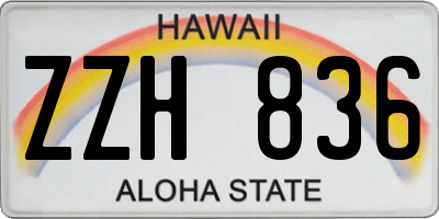 HI license plate ZZH836