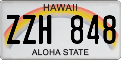 HI license plate ZZH848