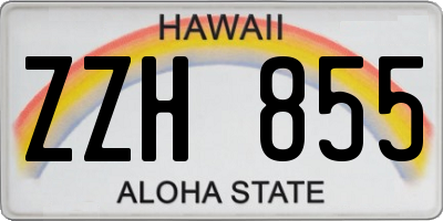 HI license plate ZZH855