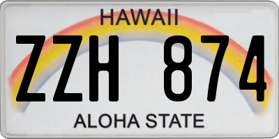 HI license plate ZZH874
