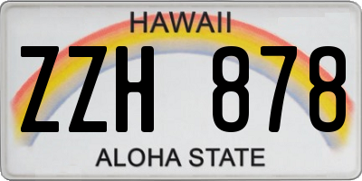 HI license plate ZZH878