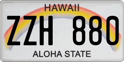 HI license plate ZZH880