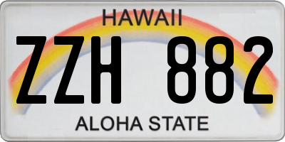 HI license plate ZZH882
