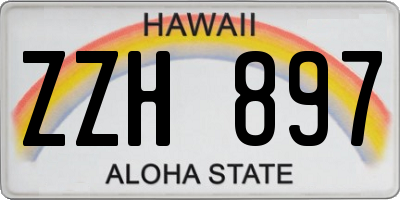 HI license plate ZZH897