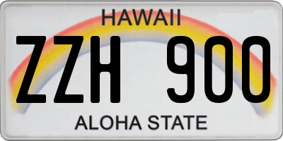 HI license plate ZZH900