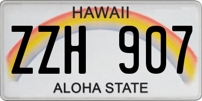HI license plate ZZH907
