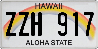 HI license plate ZZH917