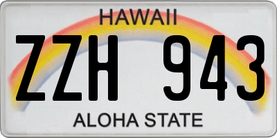 HI license plate ZZH943