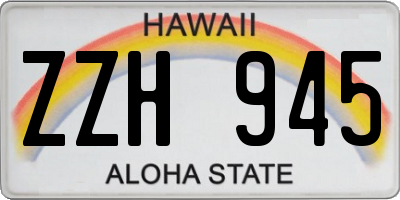 HI license plate ZZH945
