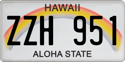HI license plate ZZH951