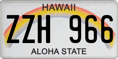 HI license plate ZZH966