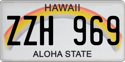 HI license plate ZZH969