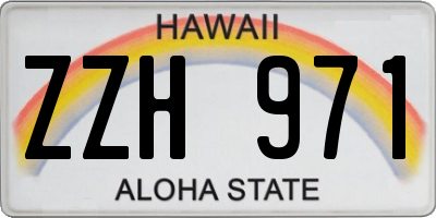 HI license plate ZZH971
