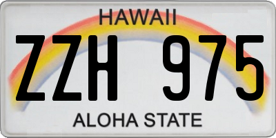 HI license plate ZZH975