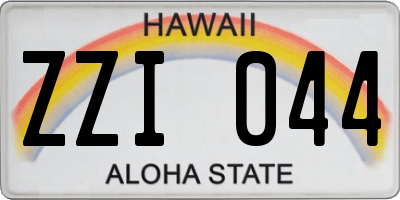 HI license plate ZZI044