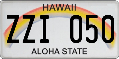 HI license plate ZZI050