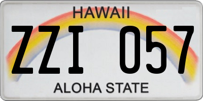 HI license plate ZZI057