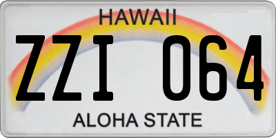 HI license plate ZZI064