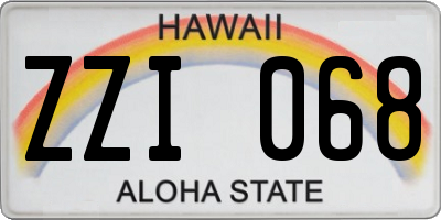 HI license plate ZZI068