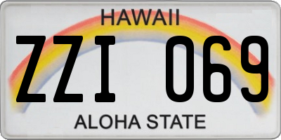 HI license plate ZZI069