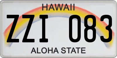 HI license plate ZZI083