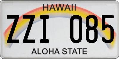 HI license plate ZZI085