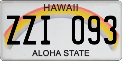 HI license plate ZZI093