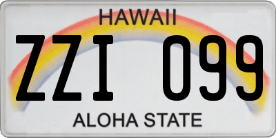 HI license plate ZZI099