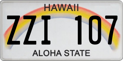 HI license plate ZZI107