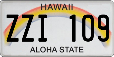 HI license plate ZZI109