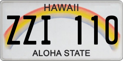 HI license plate ZZI110