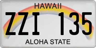 HI license plate ZZI135