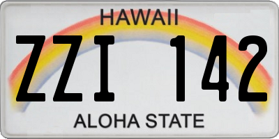 HI license plate ZZI142
