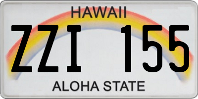 HI license plate ZZI155