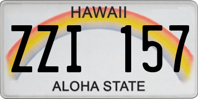 HI license plate ZZI157