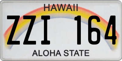 HI license plate ZZI164