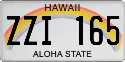 HI license plate ZZI165