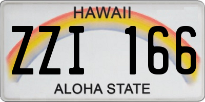 HI license plate ZZI166